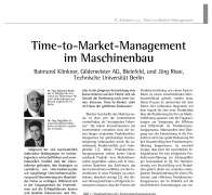 Time-to-Market-Management im Maschinenbau