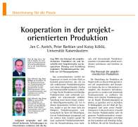 Kooperation in der projekt-orientierten Produktion