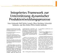 Unterstützung dynamischer Produktentwicklungsprozesse