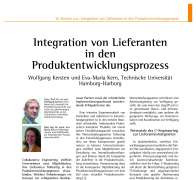 Integration von Lieferanten in den Produktentwicklungsprozess