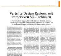 Distributed Design Reviews with Immersive VR Technologies