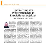 Optimisation of Knowledge Transfer in R&D Projects