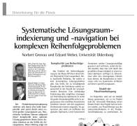 Systematische Lösungsraum-indexierung und -navigation bei komplexen Reihenfolgeproblemen