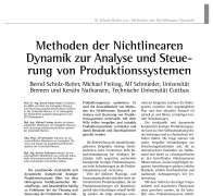 Analyse und Steuerung von Produktionssystemen