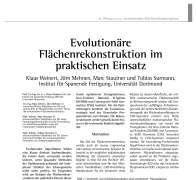 Evolutionäre Flächenrekonstruktion im praktischen Einsatz