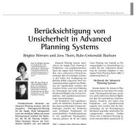 Berücksichtigung von Unsicherheit in Advanced Planning Systems