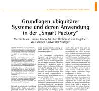 Grundlagen ubiquitärer Systeme und deren Anwendung in der „Smart Factory“