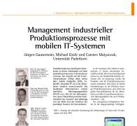 Management of Industrial Production Processes using Mobile IT Systems