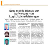 Neue mobile Dienste zur Aufwertung von Logistikdienstleistungen