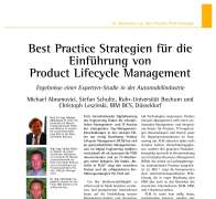 Best Practice Strategien für die Einführung von Product Lifecycle Management