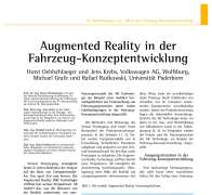 Augmented Reality in the Field of Automobile Advance Development