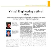 Virtual Engineering optimal nutzen