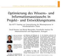 Optimierung des Wissens- und Informationsaustauschs