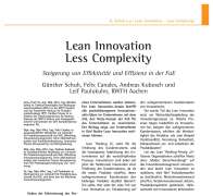 Lean Innovation – Less Complexity