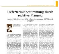 Lieferterminbestimmung durch reaktive Planung