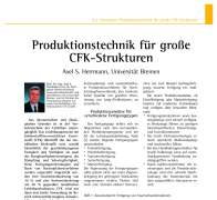 Produktionstechnik für große CFK-Strukturen