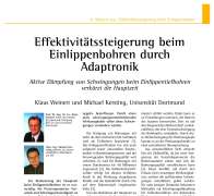 Increasing Efficiency in Single Lip Drilling by Adaptronic