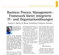Business Process Management-Framework bietet integrierte IT- und Organisationslösungen