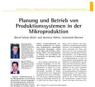 Planning and Operations of Production Systems in Micro Production