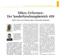 Mikro-Urformen: Der Sonderforschungsbereich 499