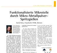 Functional Micro Parts via Micro Metal Injection Molding