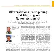 Ultra-Precision Shaping and Smoothing on the Nanometer Scale