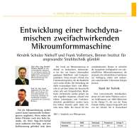 Entwicklung einer hochdynamischen zweifachwirkenden Mikroumformmaschine