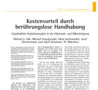Kostenvorteil durch berührungslose Handhabung