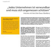 „Jedes Unternehmen ist verwundbar und muss sich angemessen schützen“