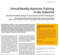 Virtual Reality (VR)-basiertes Training in der Industrie