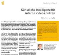 Künstliche Intelligenz für interne Videos nutzen