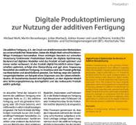 Digitale Produktoptimierung zur Nutzung der additiven Fertigung