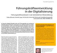Führungskräfteentwicklung in der Digitalisierung