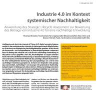 Industrie 4.0 im Kontext systemischer Nachhaltigkeit