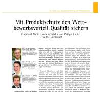 Mit Produktschutz den Wettbewerbsvorteil Qualität sichern