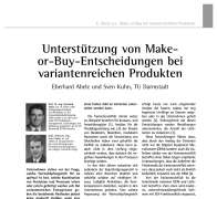 Unterstützung von Makeor-Buy-Entscheidungen bei variantenreichen Produkten