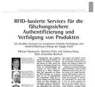 RFID-basierte Services für mehr Fälschungssicherheit