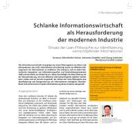 Schlanke Informationswirtschaft als Herausforderung der modernen Industrie
