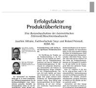 Erfolgsfaktor Produktüberleitung