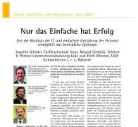 Nur das Einfache hat Erfolg