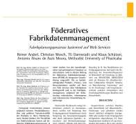 Föderatives Fabrikdatenmanagement Fabrikplanungsprozesse basierend auf Web Services