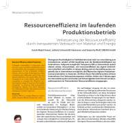 Ressourceneffizienz im laufenden Produktionsbetrieb