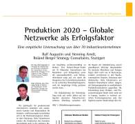 Production in 2020 – Global Networks as Key Success Factors