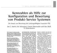 Kennzahlen als Hilfe zur Konfiguration und Bewertung von Produkt-Service Systemen