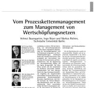 Vom Prozesskettenmanagement zum Management von Wertschöpfungsnetzen
