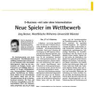 E-Business -mit oder ohne Intermediation Neue Spieler im Wettbewerb