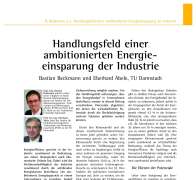 Handlungsfeld einer ambitionierten Energieeinsparung der Industrie