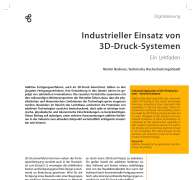 Industrieller Einsatz von 3D-Druck-Systemen Ein Leitfaden