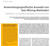 Anwendungsspezifische Auswahl von Text-Mining-Methoden