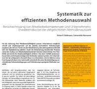 Systematik zur effizienten Methodenauswahl